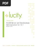 Arcserver and Geodatabase Administration