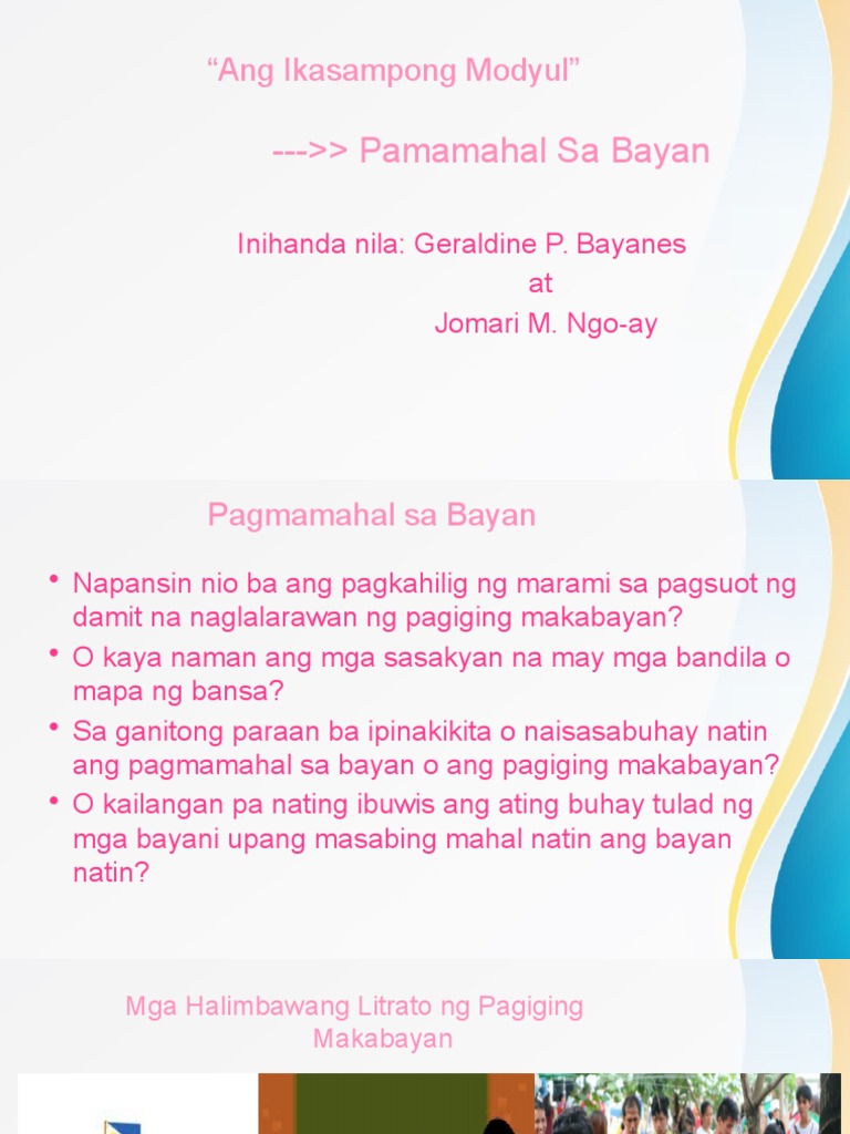 Pagmamahal sa bayan ap picture