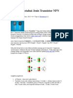 Cara Mengetahui Jenis Transistor NPN Atau PNP