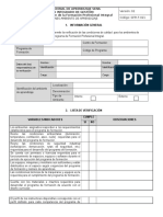 GFPI-F-021 Formato Verificacion Condiciones Ambientes de Aprendizaje