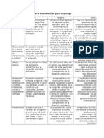 Matriz de evaluación ensayos