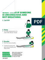 Unconscious Not Breathing Casualty Poster