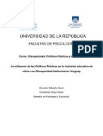 Discapacidad, Políticas Públicas y Psicología 