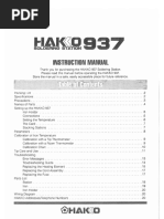 Hakko 937 Soldering Station Instruction Manual