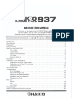 Hakko 937 Soldering Station Instruction Manual