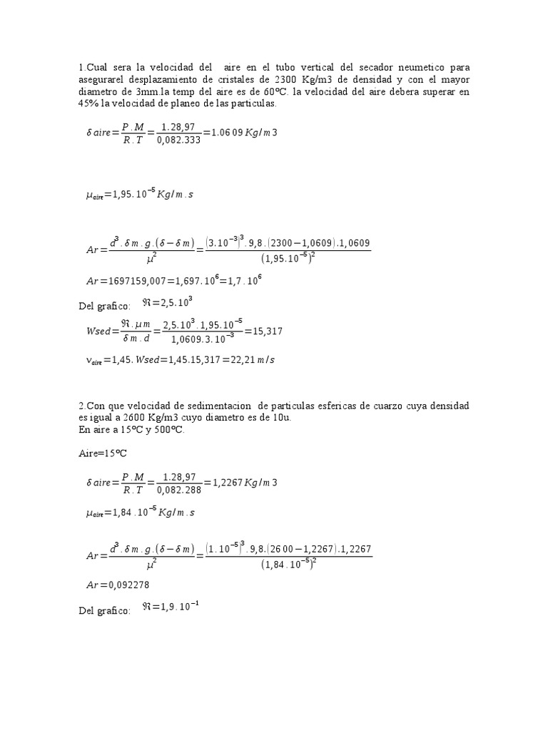 Problemas Sedimentacion