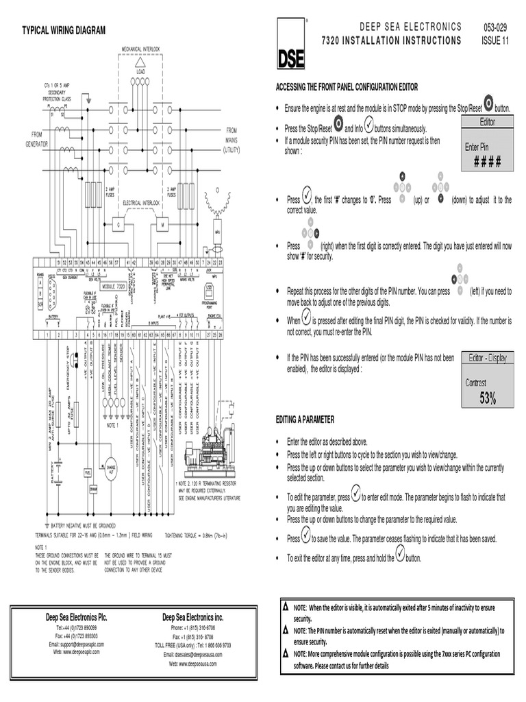 DSE7320 Installation Instructions PDF | PDF | Mains Electricity