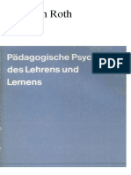Roth, Heinrich - Pädagogische Psychologie Des Lehrens Und Lernens PDF