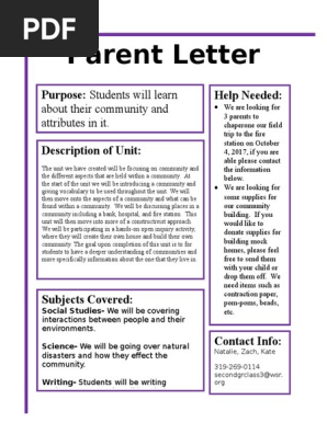 parent letter