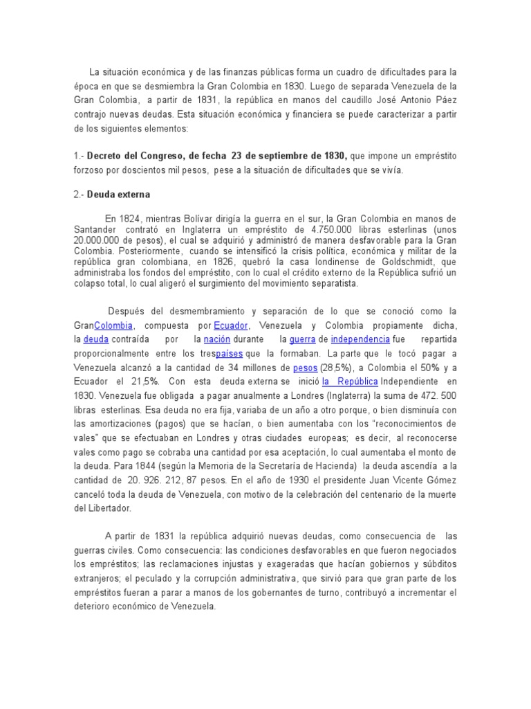 La Situacion Economica Y De Las Finanzas Venezuela Agricultura