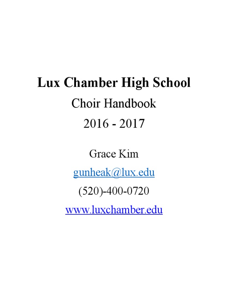 sample choir handbook syllabus Choir Audition Free 30day Trial