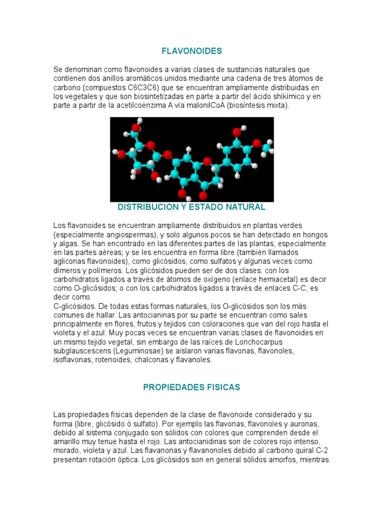 Flavonoides | PDF | Flavonoide | Solubilidad