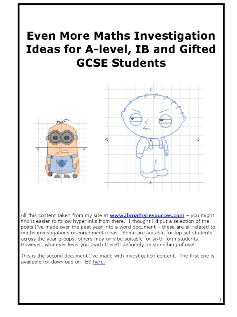 Maths Investigation Ideas for Students | PDF | Prime Number | Number Theory