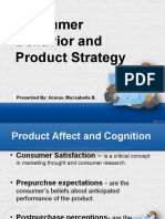 Consumer Behavior and Product Strategy: Presented By: Ararao, Ma - Isabella B