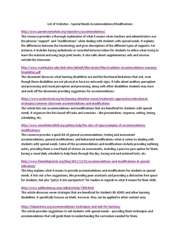 Special Education Accommodations >> List Of Websites Sp Needs Accommodations Special Education 21 Views Special Education Accommodations >> List Of Websites Sp Needs Accommodations Special Education 21 Views