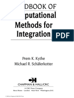 Prem K. Kythe, Michael R. Schaferkotter. Handbook of Computational Methods For Integration