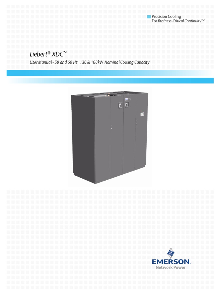 Liebert Xdc User Manual Electrical Wiring Heat Exchanger