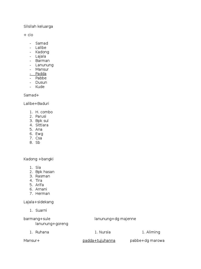 Silsilah Keluarga Pdf
