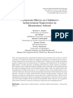 Classroom Effects On Children's Achievement Trajectories in Elementary School