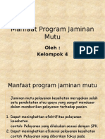 Manfaat Program Jaminan Mutu