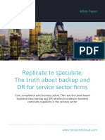 Replicate To Speculate The Truth About Backup and DR For Service Sector Firms