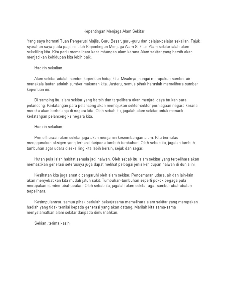 Contoh Karangan Bm Tahun 5 Pdf