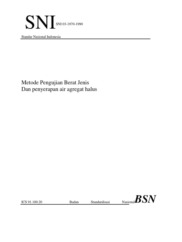 SNI Pasir PDF | PDF