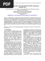 Design and Fabrication of A Programmable 5-DOF Autonomous Robotic Arm Journal