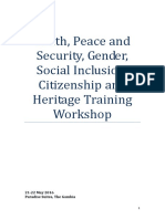 UNESCO Training Workshop On Youth Report (Banjul 10+)