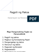 Pagpili NG Paksa Thesis