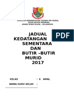 Jadual Kedatangan Sementara Dan Butir-Butir Murid