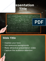 Science Chalkboard Powerpoint Template