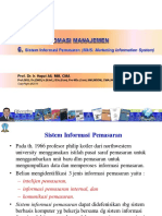 Hapzi Ali, Sistem Informasi Pemasaran (Marketing Information System, MkIS, UT