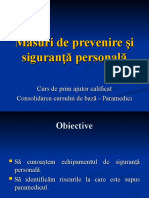 Masuri de Prevenire Si Siguranta Persoanală