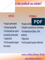 Critica Sau Feedback