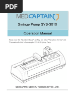 SYS-3010 Syringe Pump Operation Manual - V1.1