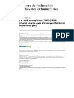 Crm 12861 Le Recit Exemplaire 1200 1800 Etudes Reunies Par Veronique Duche Et Madeleine Jeay