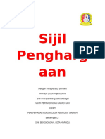 Contoh Sijil Penghargaan