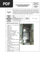 Ficha Horno Deshidratador 2017