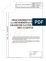 Determinar Grado Satisfaccion Cliente