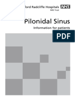 Pilonidal Sinus: Information For Patients