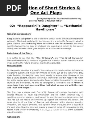 02 Rappaccini S Daughter Pdf