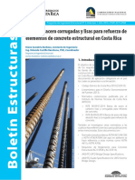 Barras de Acero Corrugadas y Lisas para Refuerzo de Elementos de Concreto Estructural en Costa Rica