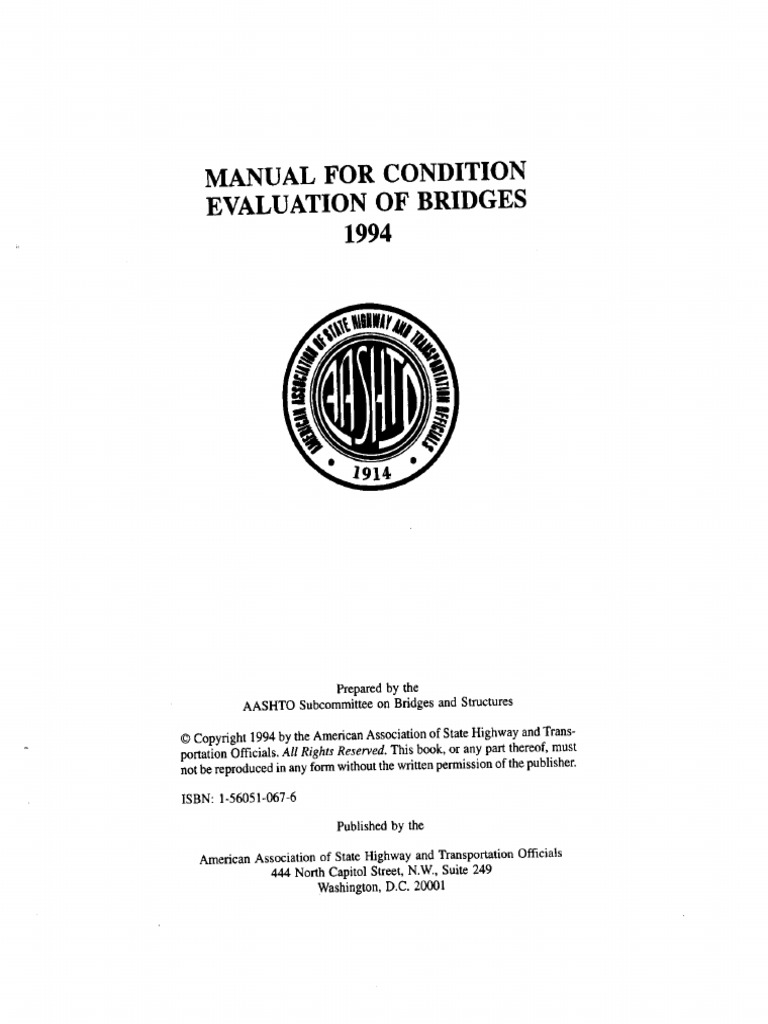 AASHTO - Manual For Condition Evaluation of Bridges | PDF ...