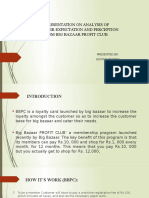 A Presentation On Analysis of Customer Expectation and Perception From Big Bazaar Profit Club