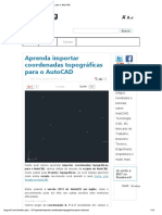 Aprenda Importar Coordenadas Topográficas para o AutoCAD