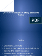 Literary Terms Game