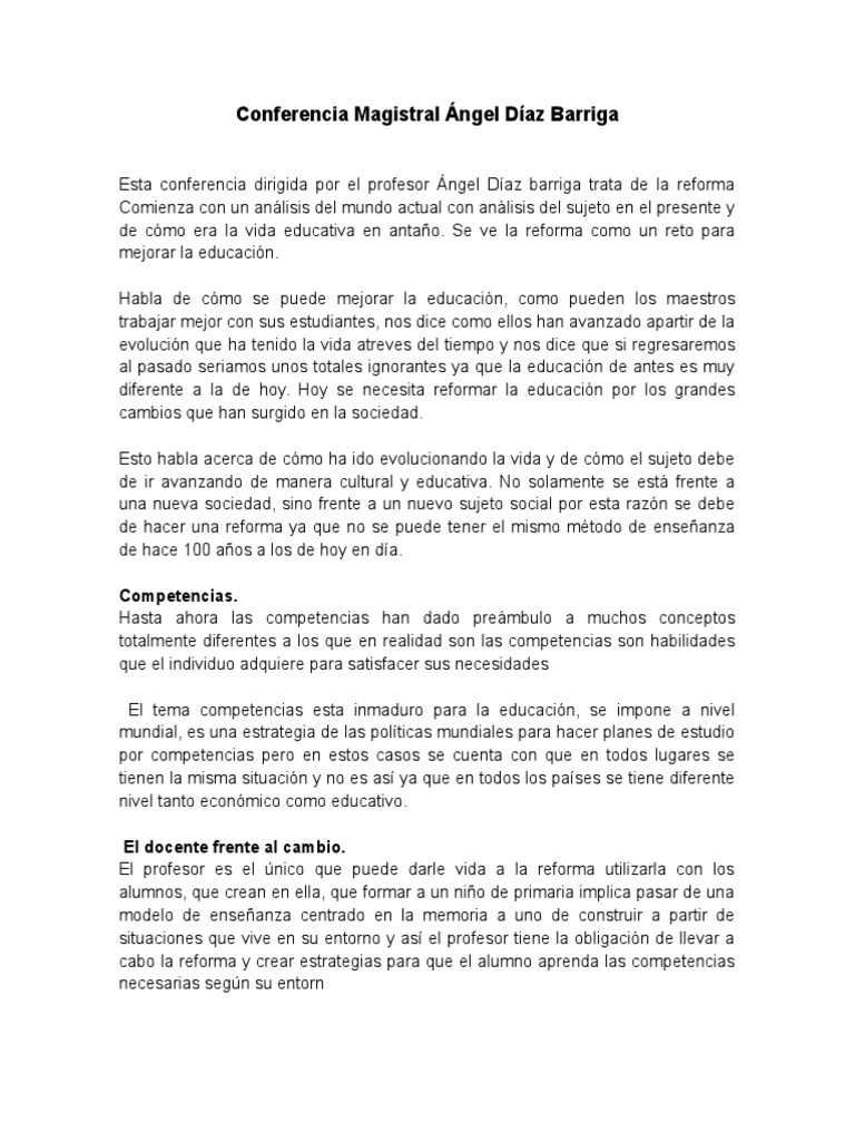 La Importancia De La Reforma Educativa Y El Rol Del Docente Según La