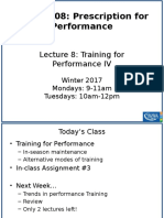 Lecture 9 - Training For Performance V