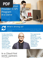 CSP Program Overview at-A-Glance